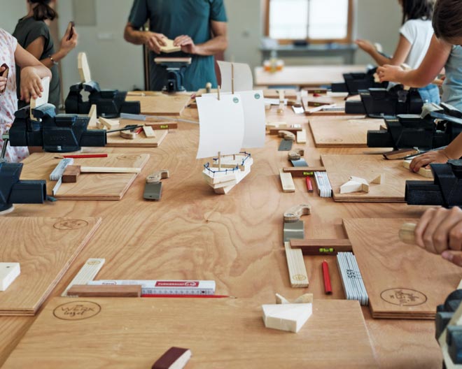 Tatkräftiger Kindergeburtstag: Werkinsel Meitingen